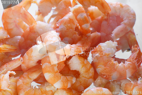 Image of Cooked shrimps close up