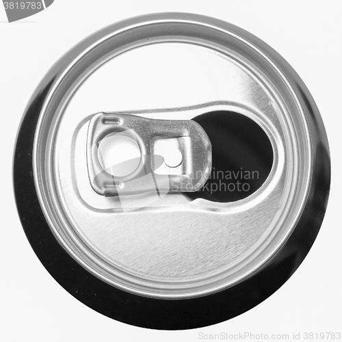 Image of Black and white Beer can