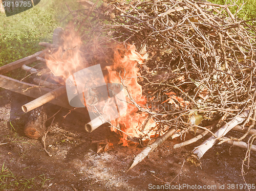 Image of  Burning fire vintage