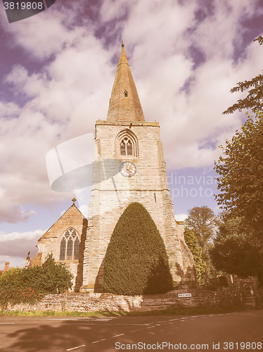Image of St Mary Magdalene church in Tanworth in Arden vintage