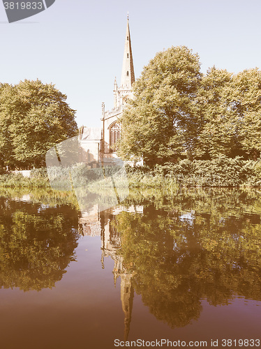 Image of Holy Trinity church in Stratford upon Avon vintage