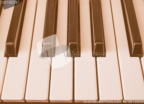 Image of  Music keyboard keys vintage