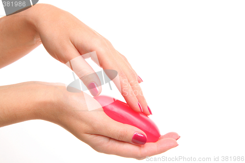 Image of soap with hands