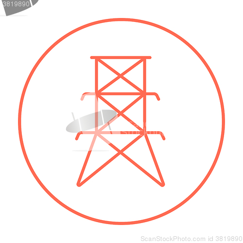 Image of Electric tower line icon.