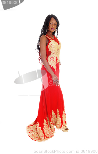 Image of Beautiful African American woman.