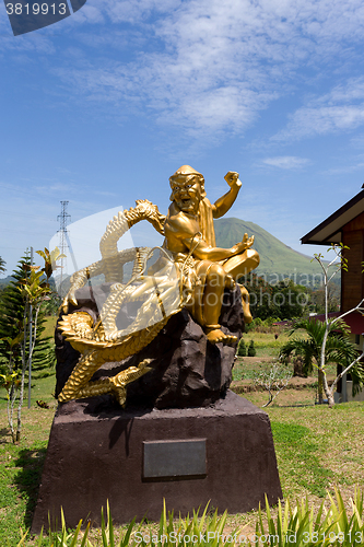 Image of fat monk statue in complex Pagoda Ekayana