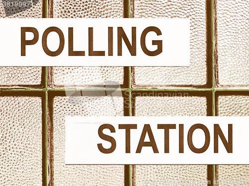 Image of  Polling station vintage