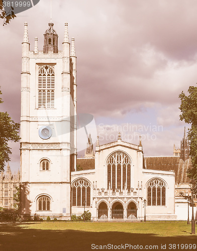 Image of Retro looking St Margaret Church in London