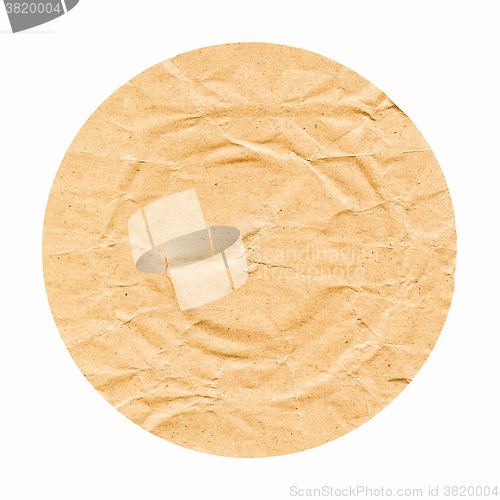Image of  Round brown paper isolated vintage