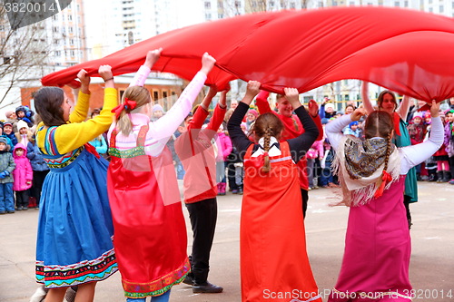 Image of Maslenitsa, a traditional spring holiday in Russia.