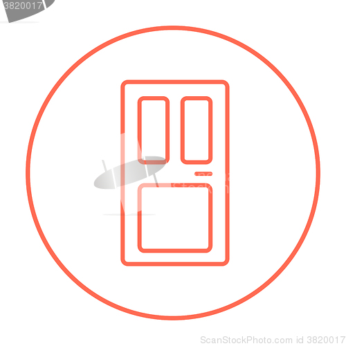 Image of Front door line icon.