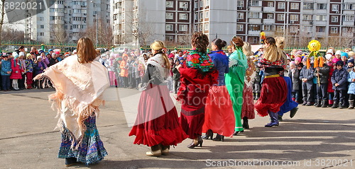 Image of Maslenitsa, a traditional spring holiday in Russia.