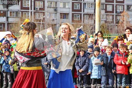 Image of Maslenitsa, a traditional spring holiday in Russia.