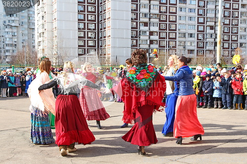 Image of Maslenitsa, a traditional spring holiday in Russia.