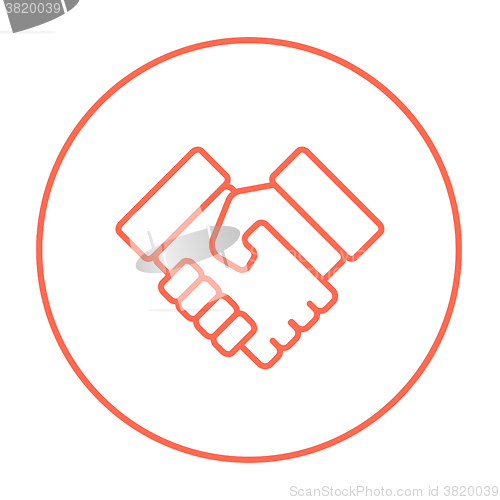 Image of Handshake line icon.