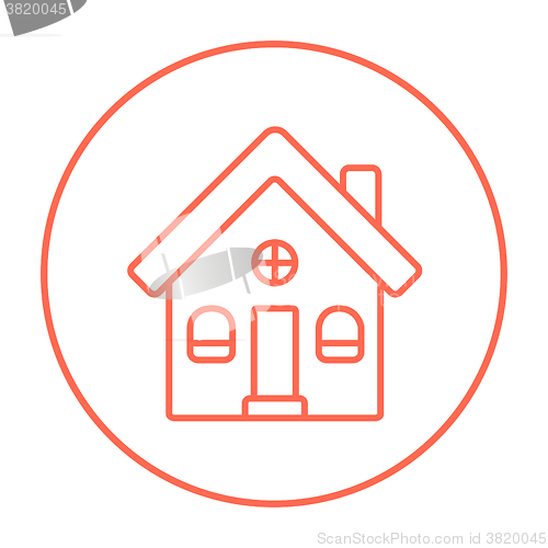 Image of Detached house line icon.