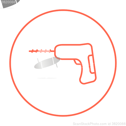 Image of Hammer drill line icon.