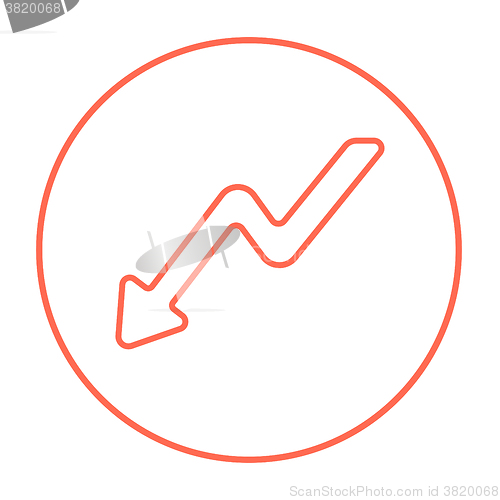 Image of Arrow downward line icon.