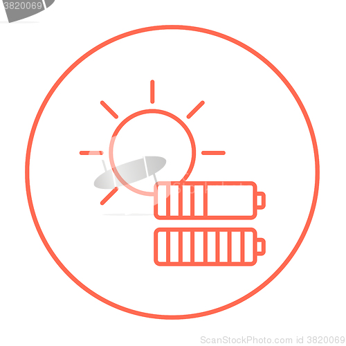 Image of Solar energy line icon.