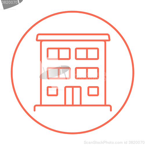 Image of Residential buildings line icon.