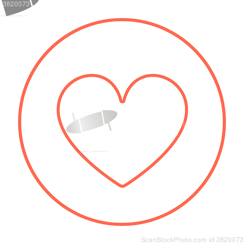 Image of Heart sign line icon.