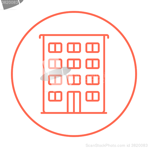 Image of Residential building line icon.