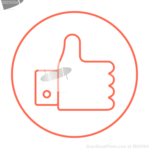 Image of Thumb up line icon.