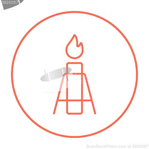 Image of Gas flare line icon.