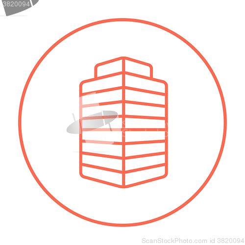 Image of Office building line icon.