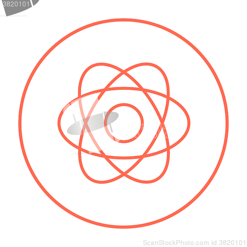 Image of Atom line icon.
