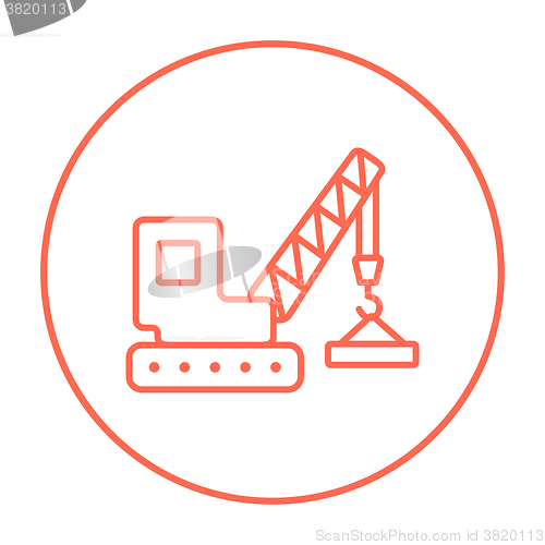 Image of Lifting crane line icon.