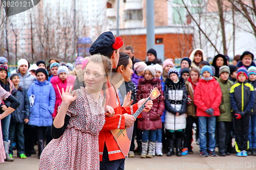 Image of Maslenitsa, a traditional spring holiday in Russia.