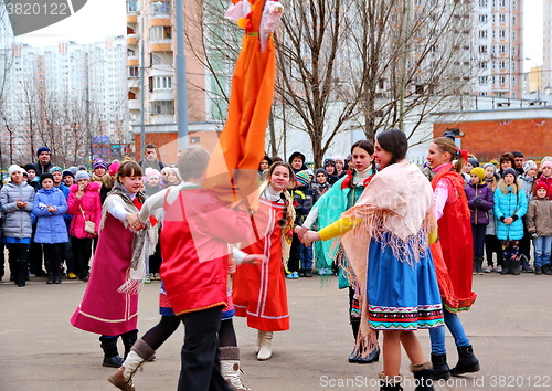 Image of Maslenitsa, a traditional spring holiday in Russia.