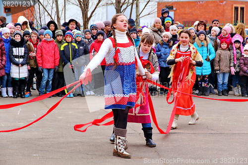 Image of Maslenitsa, a traditional spring holiday in Russia.