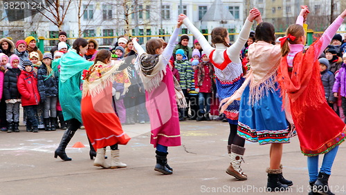 Image of Maslenitsa, a traditional spring holiday in Russia.