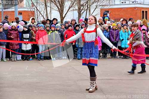 Image of Maslenitsa, a traditional spring holiday in Russia.