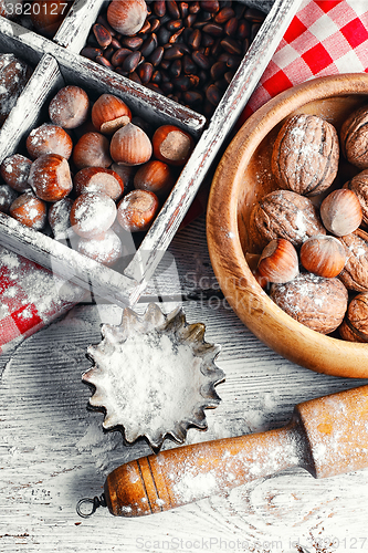 Image of kitchen utensils and nuts