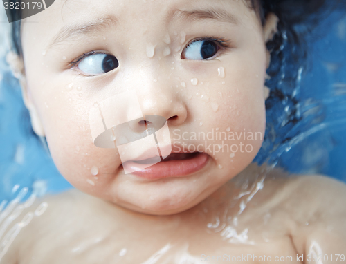 Image of Afraid child in the bath