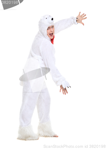 Image of Actor Dressed as Polar Bear