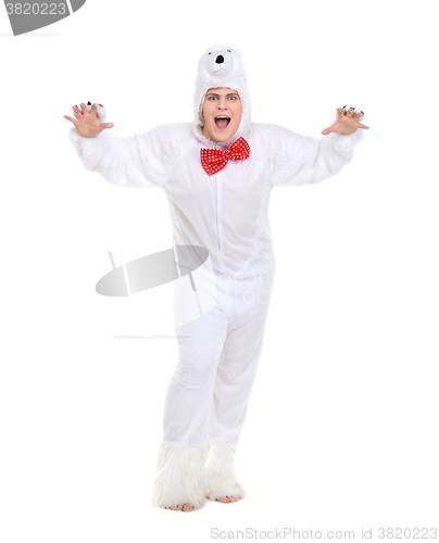 Image of Actor Dressed as Polar Bear