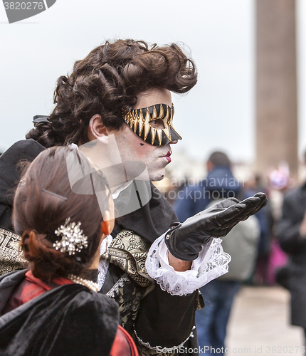 Image of Venetian Kiss - Venice Carnival 2014
