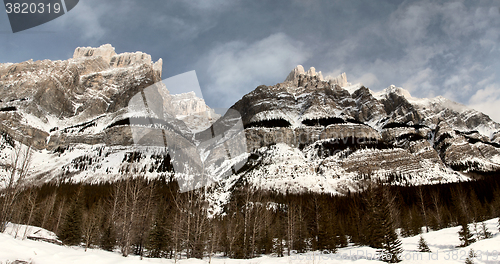 Image of Rocky Mountains in Winter Canada