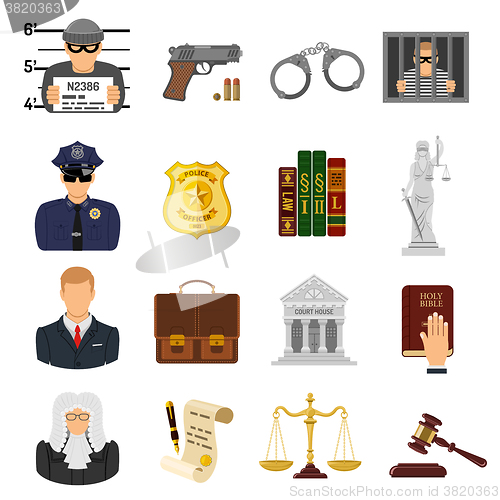 Image of Crime and Punishment Flat Icons