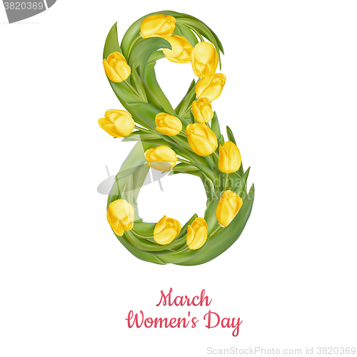 Image of Womens Day greeting card. EPS 10