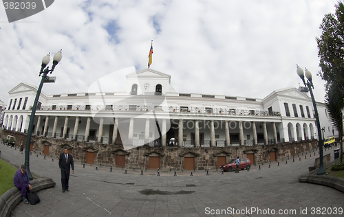 Image of   national palace on plaza grande quito ecuador