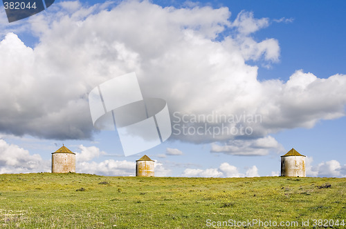 Image of Three agriculture silos