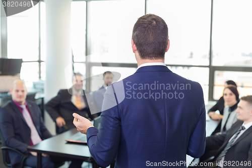 Image of Business presentation on corporate meeting.