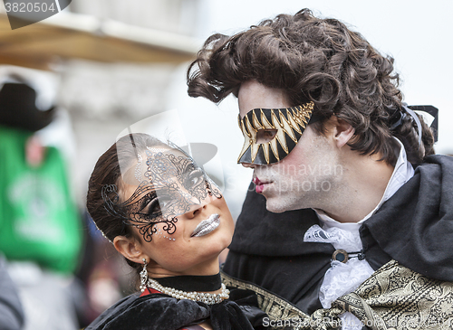 Image of Venetian Kiss - Venice Carnival 2014