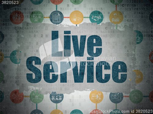 Image of Business concept: Live Service on Digital Paper background