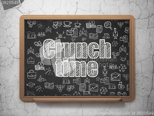 Image of Business concept: Crunch Time on School Board background
